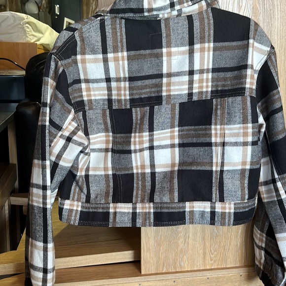 never worn blue notes cropped plaid jacket - Picture 5 of 5